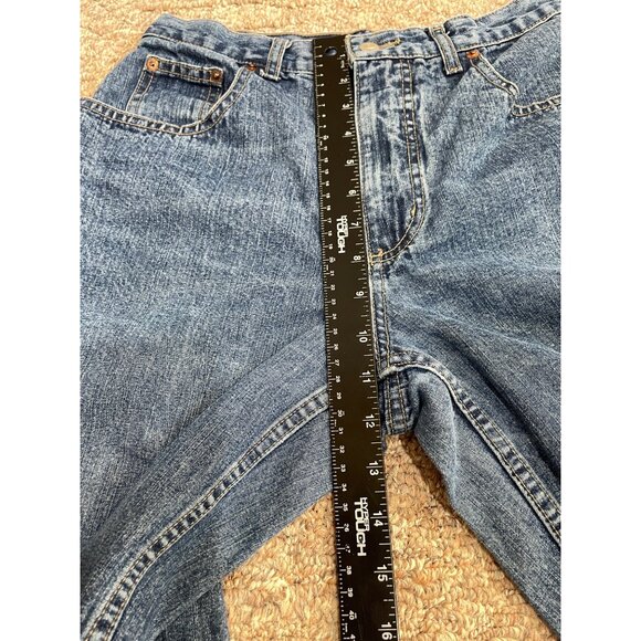 VTG Ellemenno High Rise Wide Leg Jean Juniors 9 Medium Wash 100% Cotton 90s - Picture 5 of 9